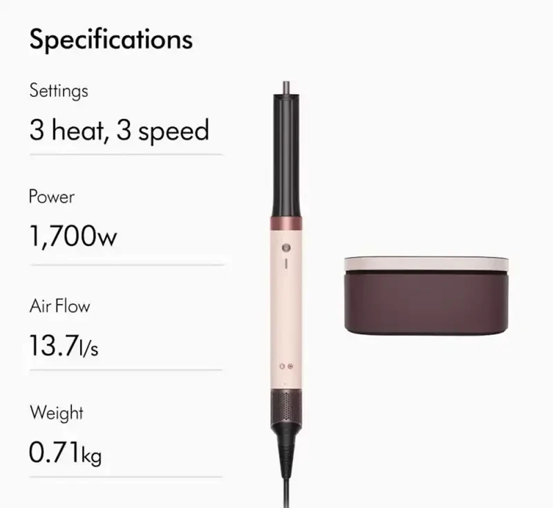 سشوار و استایلر چندکاره دایسون مدل Airwrap Co-anda2X HS09- Amber Silk