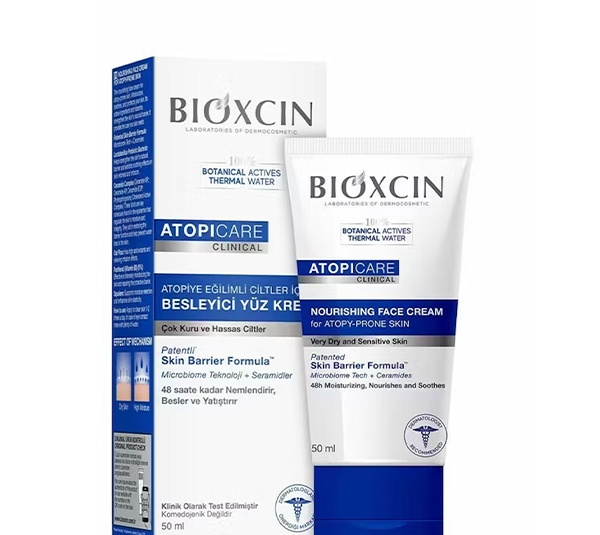 کرم مغذی و مرطوب‌ کننده صورت بیوکسین مدل Atopicare Clinical مناسب پوست‌ های بسیار خشک و حساس حجم 50 میلی لیتر