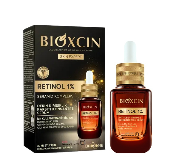 سرمِ جوانساز بیوکسین مدل Retinol 1% حجم 30 میلی لیتر