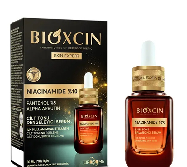 سرم شفاف کننده پوست بیوکسین مدل Niacinamide 10% حجم 30 میلی لیتر