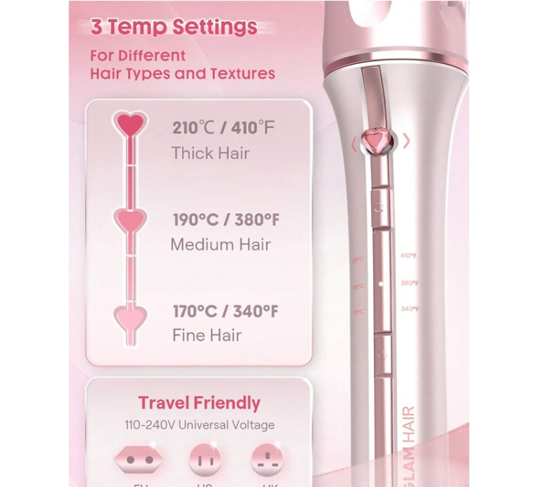 فرکننده اتوماتیک شیگلم هیر مدل Cupid's Charm 25mm