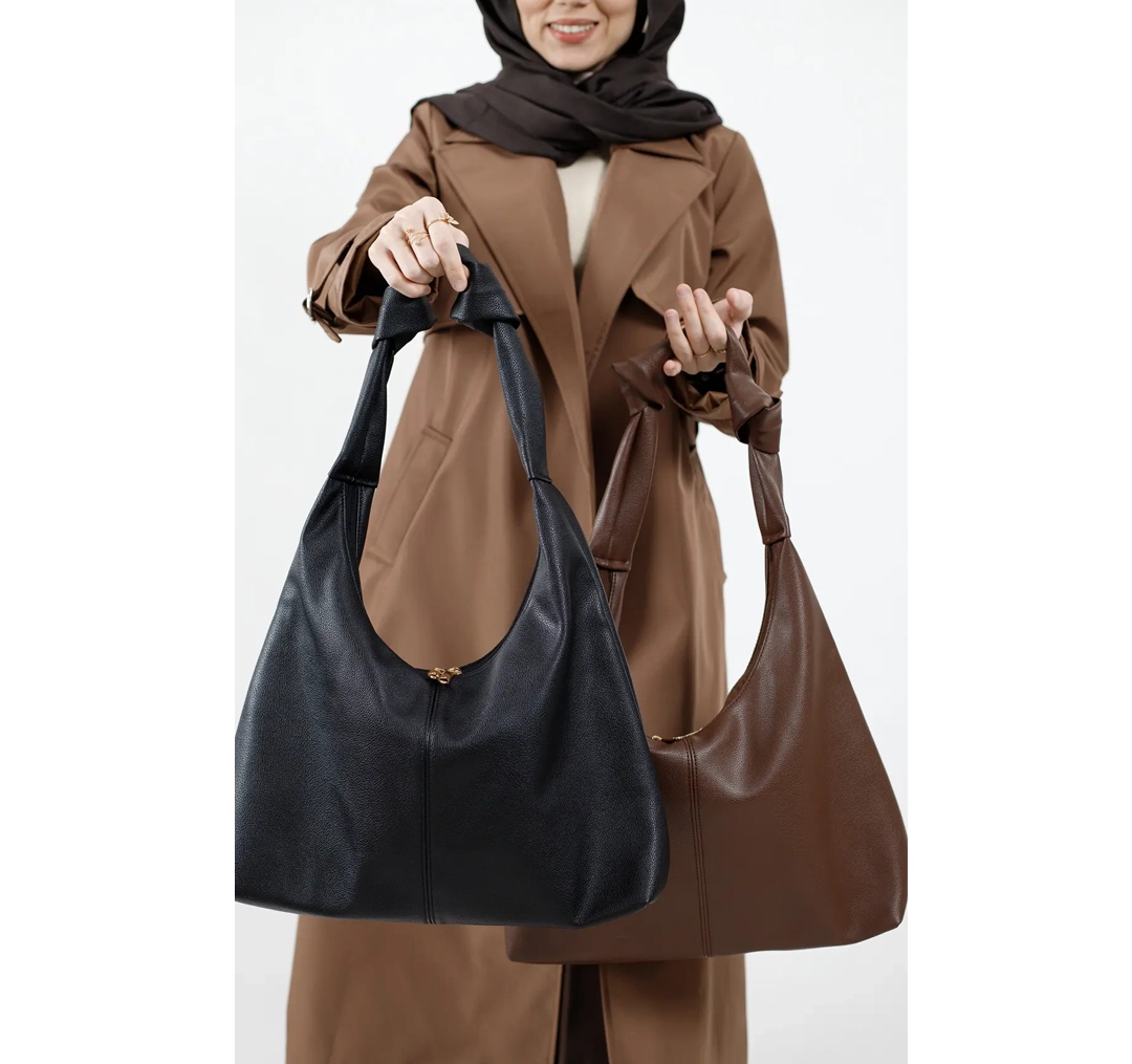 کیف دوشی زنانه مدل گره ای کد AA491