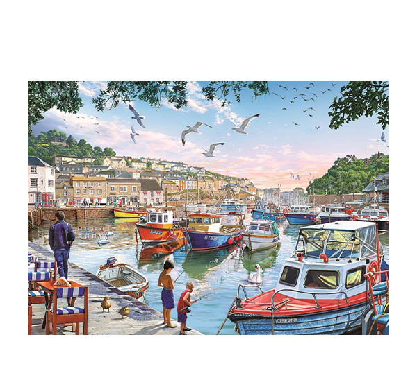 پازل 1000 تکه آرت پازل مدل Little Fishermen in the Harbor کد 4231