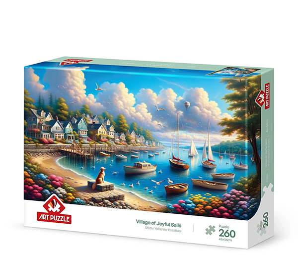 پازل 260 تکه آرت پازل مدل Village of Joyful Sails کد 40268
