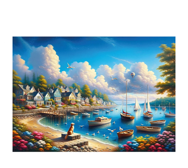 پازل 260 تکه آرت پازل مدل Village of Joyful Sails کد 40268