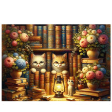 پازل 260 تکه آرت پازل مدل The Scholar Kittens' Library کد 40269