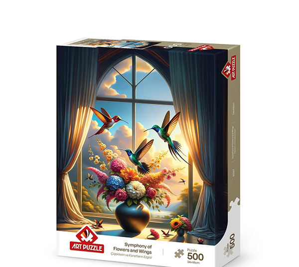 پازل 500 تکه آرت پازل مدل Symphony of Flowers and Wings کد 40501