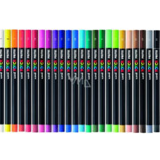 مداد شمعی 24 رنگ یونی بال مدل posca pastel
