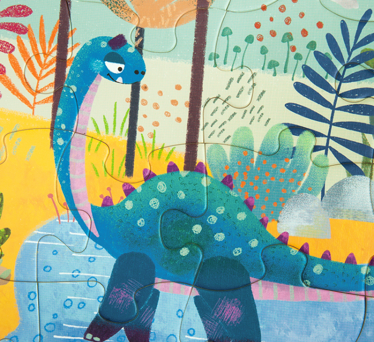 پازل 56 تکه کیدفنز مدل دنیای دایناسورها کد 2440