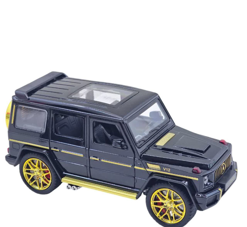 ماشین بازی کنترلی ناب سل مدل بنز جی کلاس شارژی آفرود فلزی چراغدار Mercedes-Benz G-Class Rechargeable Metal Off-Road Light