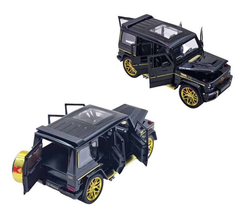 ماشین بازی کنترلی ناب سل مدل بنز جی کلاس شارژی آفرود فلزی چراغدار Mercedes-Benz G-Class Rechargeable Metal Off-Road Light