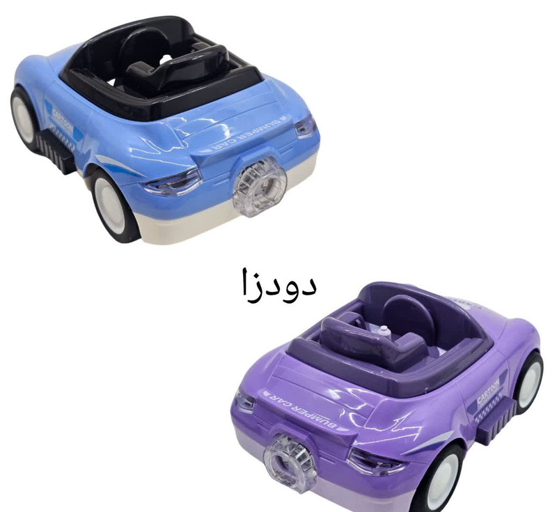 ماشین بازی کنترلی ناب سل مدل استیچ و کرومی دودزا شارژی موزیکال چراغدار به همراه دو عدد فیگور کرومی و استیچ