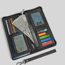 کیف دسته چک چرم طبیعی مدل جاستین