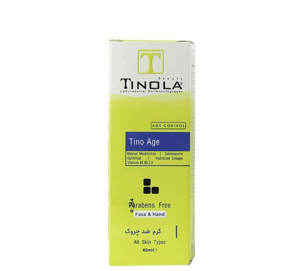 کرم ضد چروک تینولا مدل Tino Age حجم 40 میلی لیتر