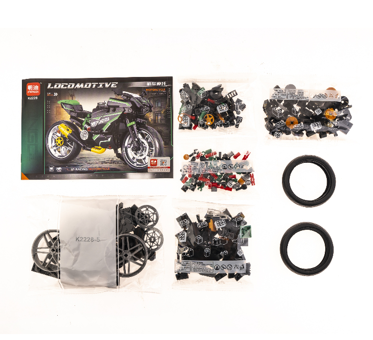 ساختنی 331 تکه مینگدی مدل موتور سیکلت کد V1-RACING2228
