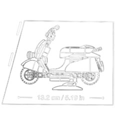 ساختنی 161 تکه اسلوبان مدل موتور اسکوتر زرد کد 102573