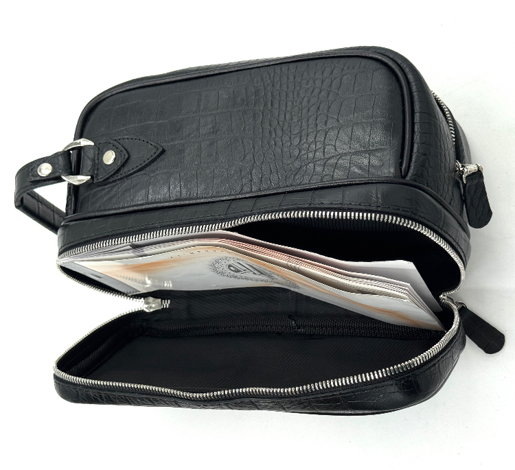 کیف دستی مردانه چرم اصل نایب مدل زیر زیپ کد 136