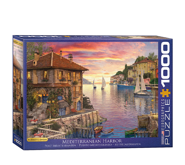 پازل 1000 تکه یوروگرافیکس پازلز مدل Mediterranean Harbour کد 6000-0962