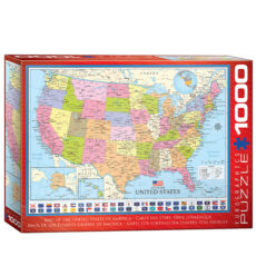 پازل 1000 تکه یوروگرافیکس پازلز مدل Map of the United States of America کد 6000-0788
