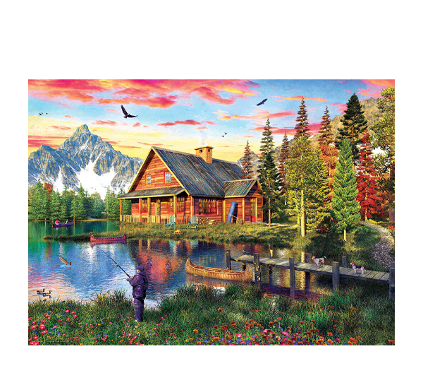 پازل 1000 تکه یوروگرافیکس پازلز مدل The Fishing Cabin کد 6000-5376