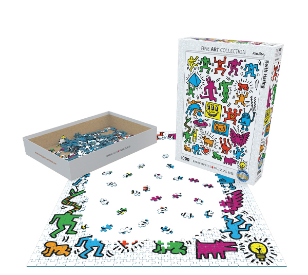 پازل 1000 تکه یوروگرافیکس پازلز مدل Keith Haring - Collage کد 6000-5513