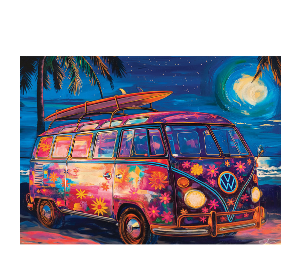 پازل 1000 تکه یوروگرافیکس پازلز مدل VW Beach Fun کد 6000-5950