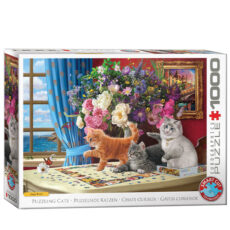 پازل 1000 تکه یوروگرافیکس پازلز مدل Puzzling Cats کد 6000-5914