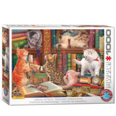 پازل 1000 تکه یوروگرافیکس پازلز مدل Library Kittens کد 6000-5913