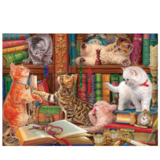 پازل 1000 تکه یوروگرافیکس پازلز مدل Library Kittens کد 6000-5913