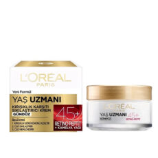 کرم روز ضد چروک لورآل مدل Yas Uzmani +45 حجم 50 میلی‌ لیتر