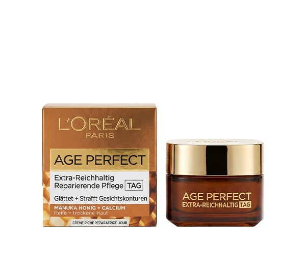 کرم روز ضد چروک و ترمیم‌ کننده لورآل مدل Age Perfect Manuka Honey مناسب پوست خشک حجم 50 میلی لیتر