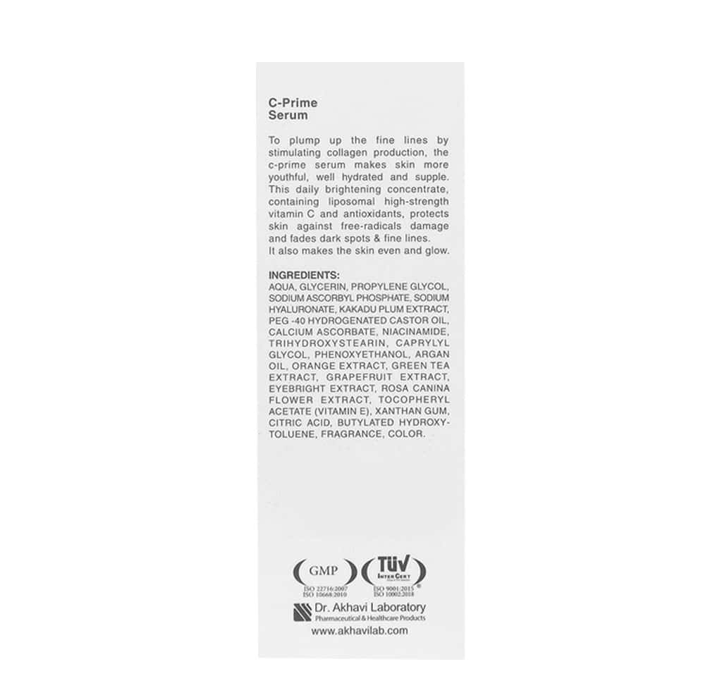 سرم روشن کننده و سفت کننده پریم مدل C-Prime حجم 30 میلی لیتر