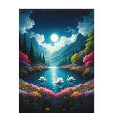 پازل 500 تکه آرت پازل مدل Lake of Swans in Moonlight كد 40509