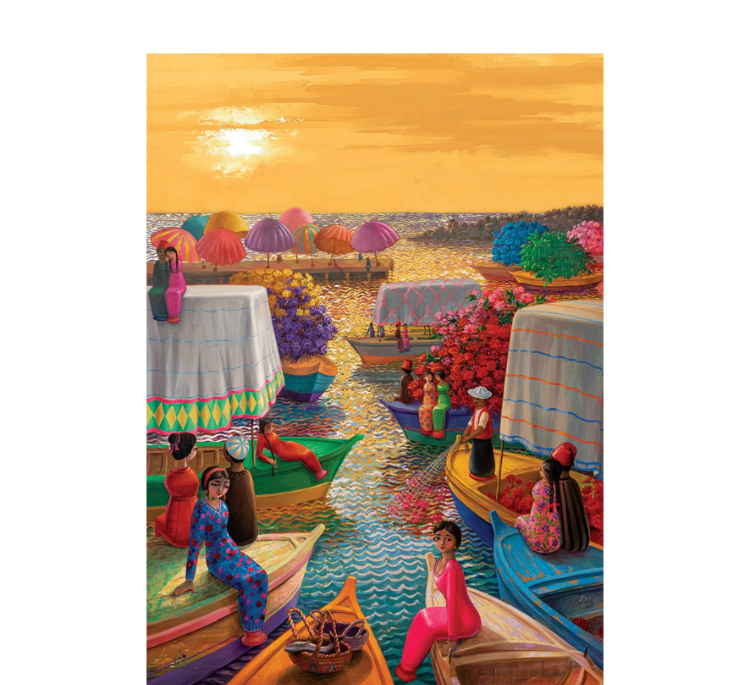 پازل 1000 تکه آرت پازل مدل Port of Flower كد 5238
