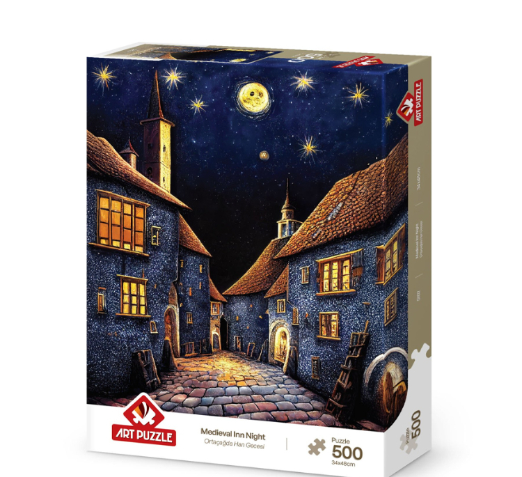 پازل 500 تکه آرت پازل مدل Medieval Inn Night كد 5102