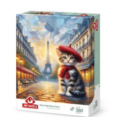 پازل 260 تکه آرت پازل مدل The Artist Cat in Paris كد 40270