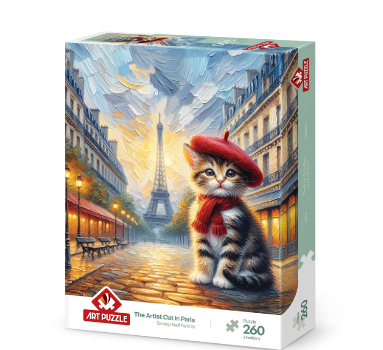 پازل 260 تکه آرت پازل مدل The Artist Cat in Paris كد 40270