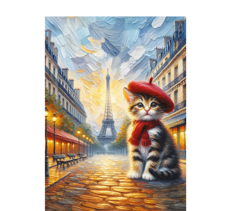 پازل 260 تکه آرت پازل مدل The Artist Cat in Paris كد 40270