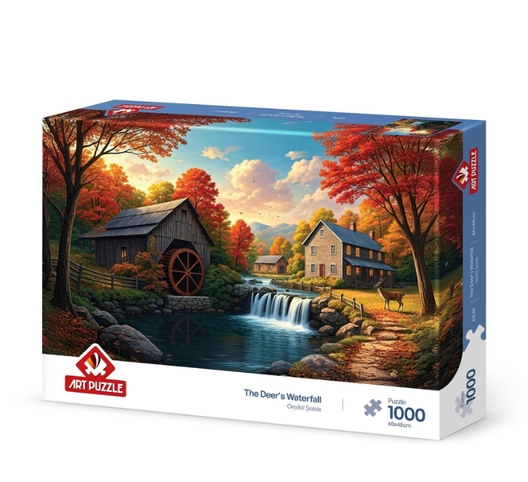 پازل 1000 تکه آرت پازل مدل The Deer's Waterfall كد 41045