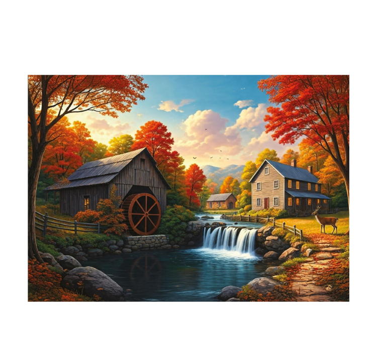 پازل 1000 تکه آرت پازل مدل The Deer's Waterfall كد 41045