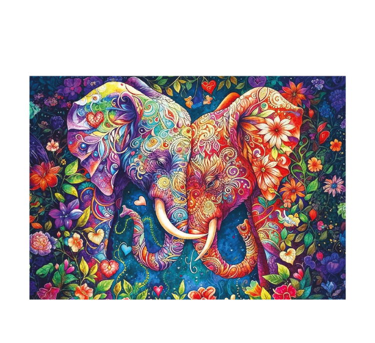 پازل 1000 تکه آرت پازل مدل Elephant Love كد 41038