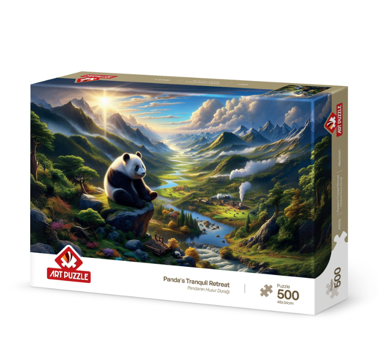 پازل 500 تکه آرت پازل مدل Panda's Tranquil Retreat كد 40502