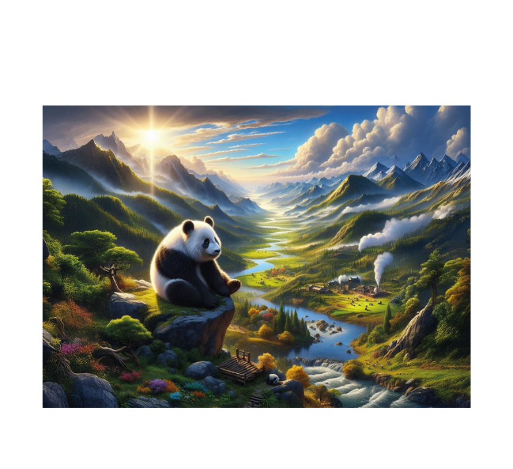 پازل 500 تکه آرت پازل مدل Panda's Tranquil Retreat كد 40502