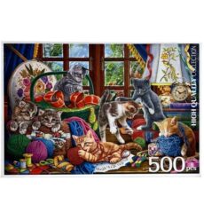 پازل 500 تکه کینگ مدل گربه ها کد 103230