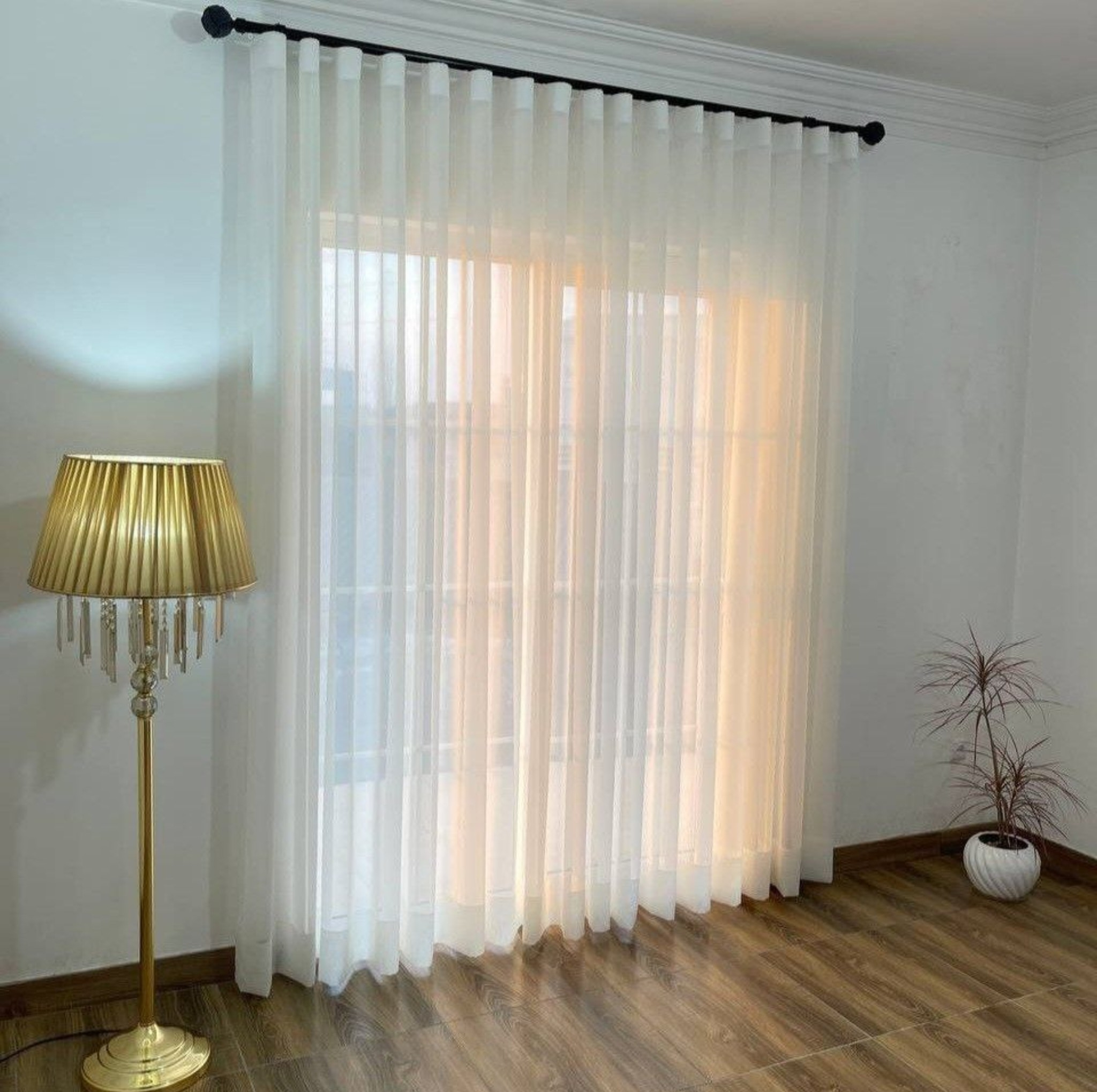 پرده مدل حریر شاین دار دوخت مینیمال سایز 580×275 سانتی متر