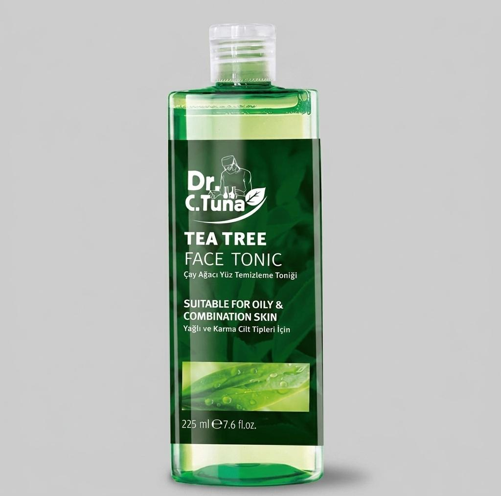 تونر پاک کننده آرایش صورت دکتر سی تونا مدل Tea Tree حجم 225 میلی لیتر