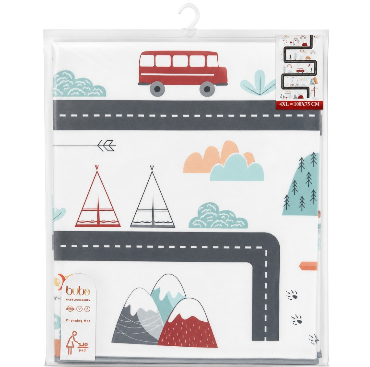 زیرانداز تعویض نوزاد بوبو مدل خرس سرخ پوست
