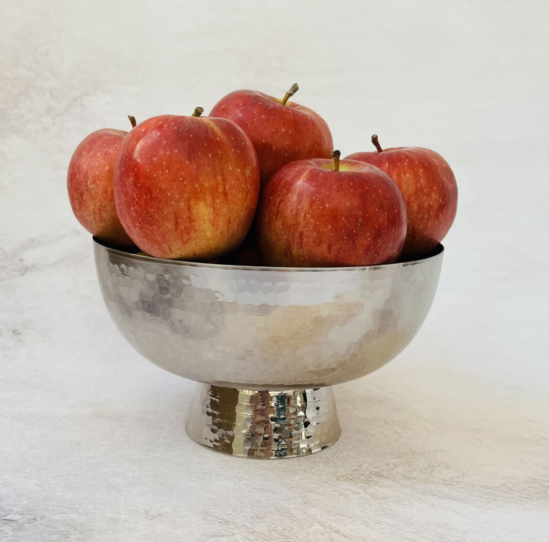 آجیل خوری مسی مدل مدرن گرد کروم کد ZH407.7