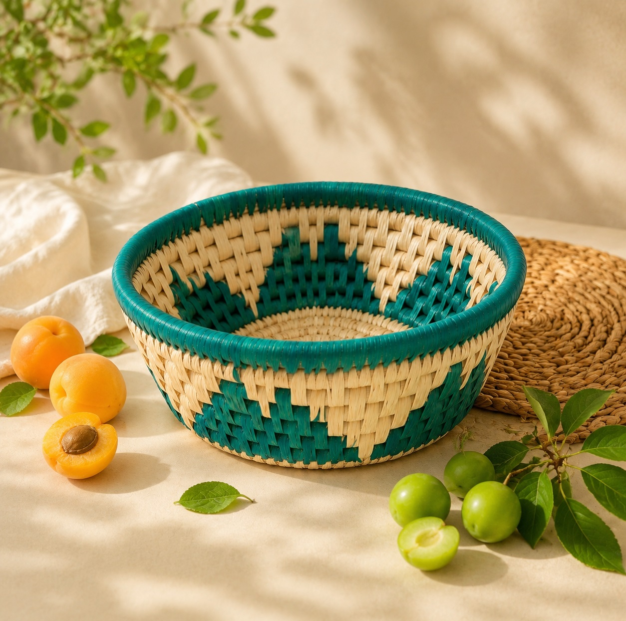 سبد حصیر بافی مدل گرد R1020