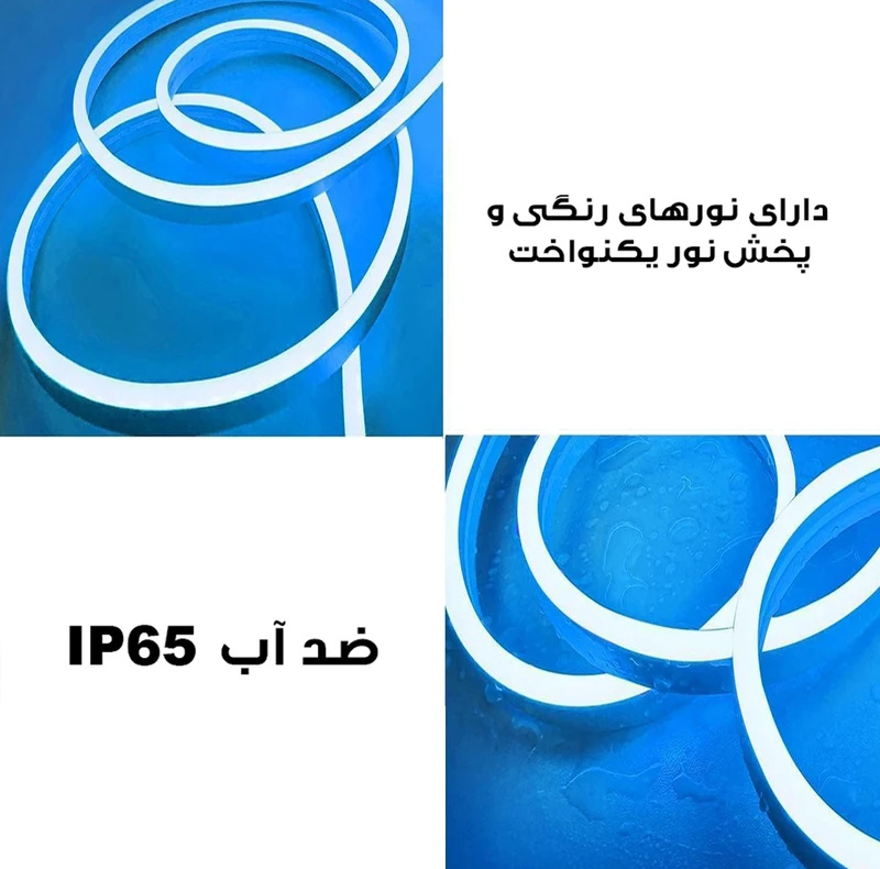 ریسه نئون لومیز مدل APP-5M RGB طول ۵ متر به همراه آداپتور